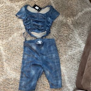 Denim style Lycra 2 piece